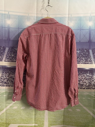 Ohio State Varsity Buckeyes Button Up Mens M Red Gingham Check Pockets NCAA - Picture 4 of 9