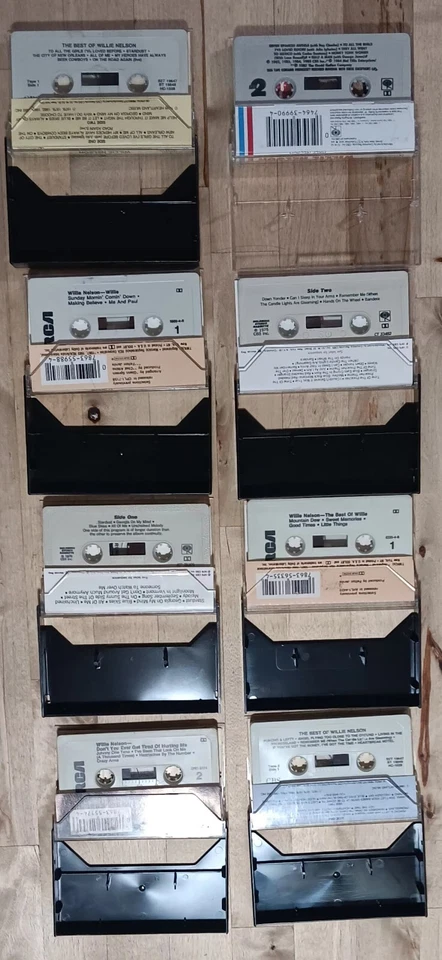 Willie Nelson - Lot of 8 Cassettes city of New Orleans Half Nelson Georgia On My Foto 4 de 4