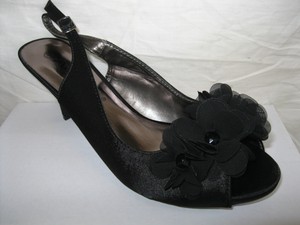 Anne Michelle L2204 da donna Nero Satin Scarpe con cinturino posteriore 32A Anne Michelle L2204 da donna Nero Satin Scarpe con cinturino posteriore 32A