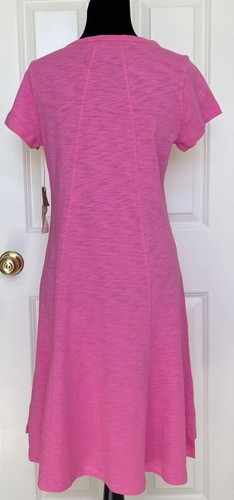 NWT Escape By Habitat Clothes Pink A-Line Dress Size XS 100% Cotton Short Sleeve - Picture 9 of 14