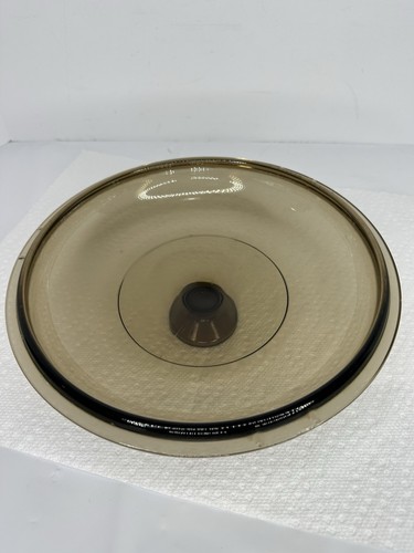 Vtg Pyrex Lid V2 5C Vision Corning Ware Amber Brown Glass 8-1/2" Lid - Picture 2 of 6