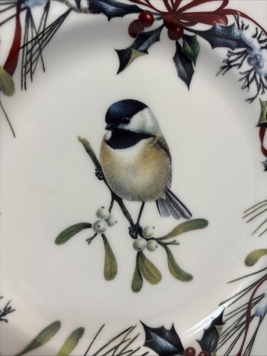 Lenox Winter Greeting Chickadee 9 7/8" Luncheon Plate - Picture 2 of 5