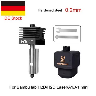 DE DHL - 0.2mm Düse Hotend Kit für Bambu Lab H2D/A1/ A1 mini 3D Drucker Teile