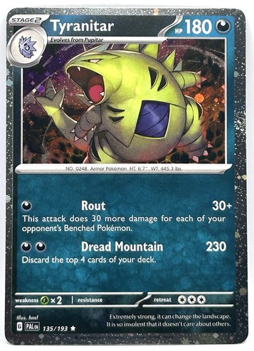 Tyranitar 135/193 Paldea Evolved Promo Cosmos Holo Pokemon - Picture 1 of 2