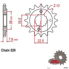 JT Sprockets Steel Front Sprocket - 15T - JTF1401.15