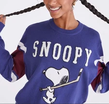 Peanuts X Aeropostale Snoopy Hockey Oversized Hoodie NWT