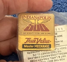 Vtg 1992 Indianapolis 500 True Value Master Mechanic Hat Lapel Pin 48