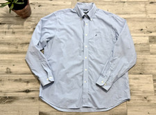 Nautica XL Blue White Plaid Wrinkle Resistant Cotton Button Down Shirt GUC