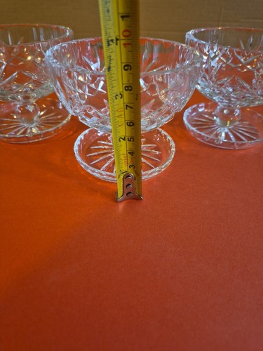 Crystal Ice Cream/Sundae Glasses Set of 3 Clear Vintage - Picture 12 of 13