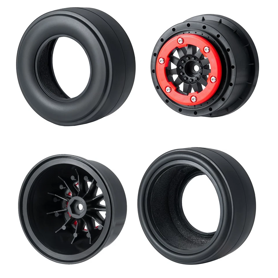 2x No-prep Drag Racing Car Losi 22S AE DR10 Rear Drag Wheel Tire 2.2"/3.0" Tires - Bild 4 von 4