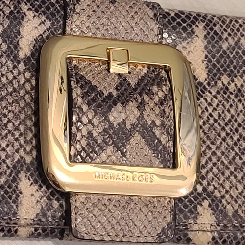 Michael Kors Brown Python Clutch Bag - Picture 3 of 6