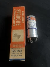 NOS Sprague 30/30 uF 450V 125 uF 25V Electrolytic Capacitor, good up to 2 avail