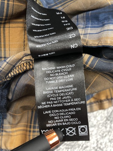 Camicia Kuhl uomo XL blu giallo a quadri manica corta con bottoni outdoor escursionismo - Foto 13 di 20