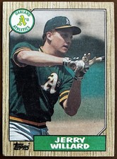 1987 Topps Jerry Willard Oakland Athletics Baseball Card #137