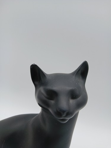Franklin Mint Counterpoint Cat Figurines Black White Ceramic - Picture 5 of 7