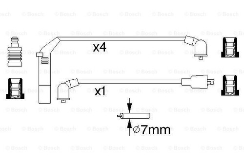 0 986 356 813 IGNITION CABLE SET LEADS KIT BOSCH FOR HYUNDAI PONY,PONY EXCEL - Picture 7 of 10