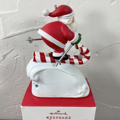 Hallmark Keepsake 2017 Santa Skiing Countdown to Christmas Clock Tree Ornament - Picture 7 of 10