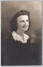 Woman Portrait Canada Real Photo Postcard RPPC