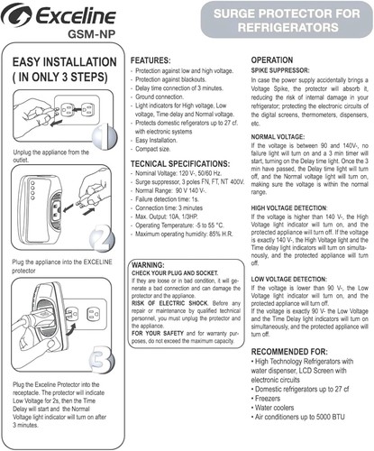 Exceline Spannungswächter und elektronischer Überspannungsschutz für Kühlschränke *NEU* - Bild 3 von 3