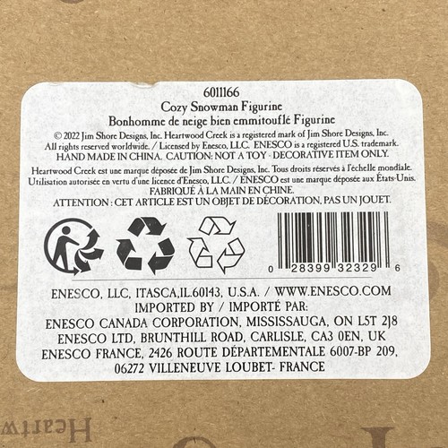 NUEVO Acogedor muñeco de nieve Enesco Jim Shore “Cacao y alegría de Navidad” 6011166 - Imagen 10 de 18