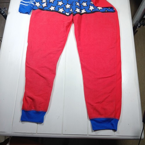 Gr. L/XL DC Comics Wonder Woman Superheld Fleece Einteiler Schlafanzug Reißverschluss Kostüm  - Bild 4 von 9