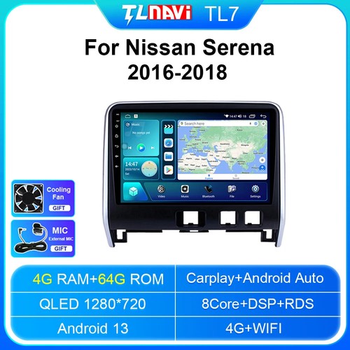 For Nissan Serena 2016-2018 Android Auto CarPlay Car Radio Multimedia Player GPS - Picture 1 of 19