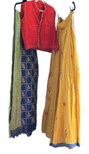 Traditional Indian Women  s Lehenga Choli Set with Dupatta  Men Kurta Ethnic Wea