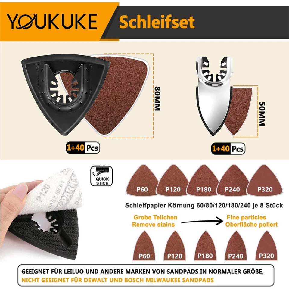 Neu 116 X Sägeblatt Multifunktionswerkzeug Zubehör Set Einhell Makita Parkside - Bild 2 von 4