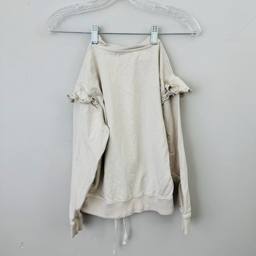 Tocoto Vintage Beige Sweater With Ruffle Sleeve Girls Size 10 - Picture 7 of 8