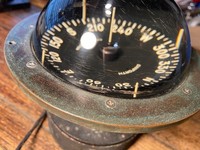 Vintage Danforth Constellation Dash Mount Compass 5" Card Red LED Light 13