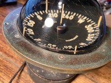 Vintage Danforth Constellation Dash Mount Compass 5" Card Red LED Light 12