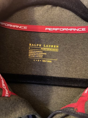 Polo Ralph Lauren Uomo Grande Verde Performance Quarto Zip Golf Pullover NUOVO - Foto 4 di 8