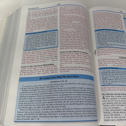 Remnant Study Bible KJV - E G White Comments Platinum Edition White Leather - Picture 17 of 24