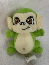 Neopets BRIGHT GREEN MYNCI CLIP KEYCHAIN 4" Plush STUFFED ANIMAL McDonald's