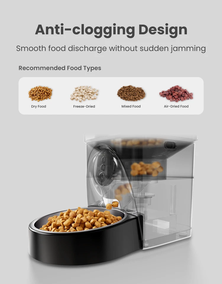 Automatic Cat Feeder Timed Cat Feeder with APP Control Dog Food Dispenser - Image 2 of 4
