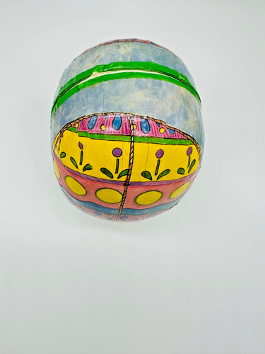 2 Vintage Paper Mache Decoupage Easter Egg Candy Box W. Germany - Picture 14 of 17