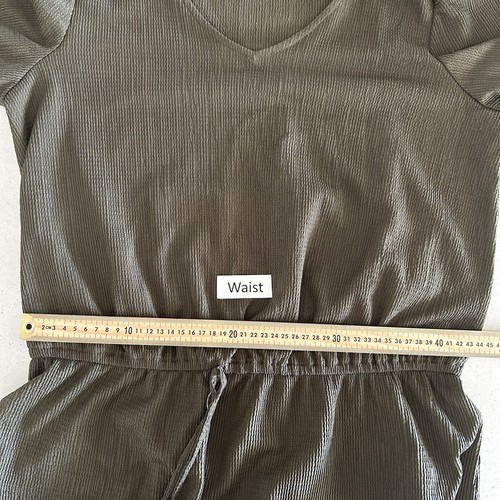 Rockmans Womens Blouse Sz M 3/4 Sleeve Peplum Elastic Waist Textured Stretch Top - Picture 15 of 24