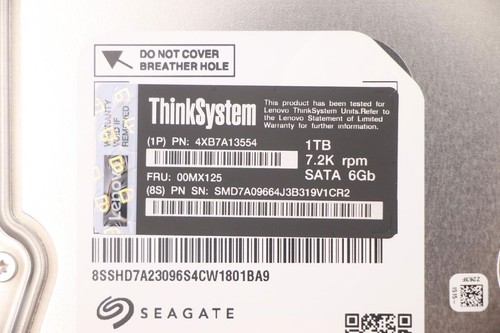 Lenovo ThinkSystem 1TB 4XB7A13554 00MX125 3.5" 7200 RPM NON-Hot Swap SATA HDD - 第 2/5 張圖片