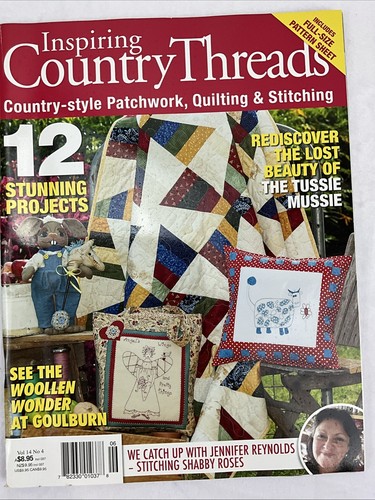 6 x Patchwork & Stitching Magazines Country Threads Magazines Patterns Included - Picture 17 of 19