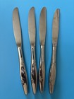 Set of 4 Oneida ROSE DUET Stainless Steel Glossy Knives - Length 8-1/2"