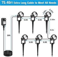 4-8 Packs Waterproof LED Pond Light Underwater & Ground Colorful Landscape Light 6