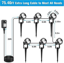 4-8 Packs Waterproof LED Pond Light Underwater & Ground Colorful Landscape Light 4