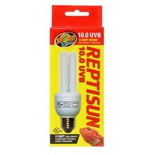 Zoo Med ReptiSun 10.0 Mini Compact Fluorescent 1 Count Pack of 1 , White