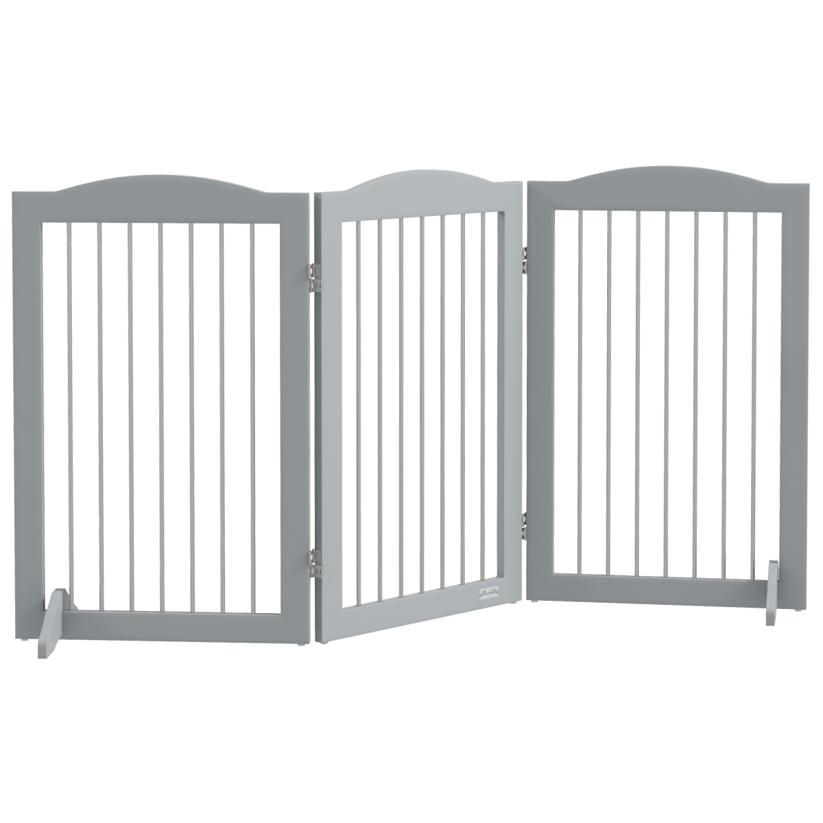 B&Q - Foldable Dog GateFreestanding Pet Gate With Two Support FeetGrey - Image 2