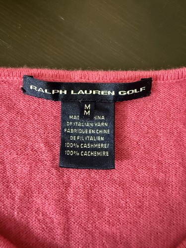 Ralph Lauren Golf Pullover Damen Gr. M Rosa Strick 100% Kaschmir V-Ausschnitt Preppy - Bild 7 von 10