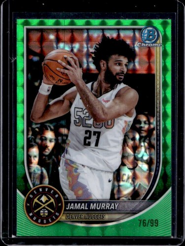2025-26 Bowman Jamal Murray Chrome Green Geometric Refractor #/99 Nuggets