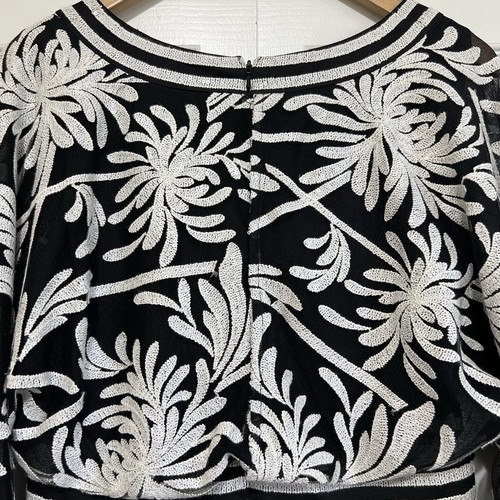 Tadashi Shoji Kairi Chrysanthemum Kimono Jumpsuit Size 8 - Picture 9 of 15