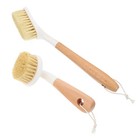  2 Pcs Pot Washing Brush Kitchen Cleaning Wood Dish Scrub for Dishes