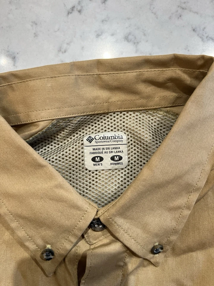 Columbia PHG Mallard Hunting Shirt Men’s M Tan Ducks Graphic Back - Image 3 of 4