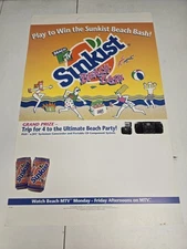 Sunkist Soda Beach Bash Price Store  Display 1995 Promo Contest Beach MTV Rare 